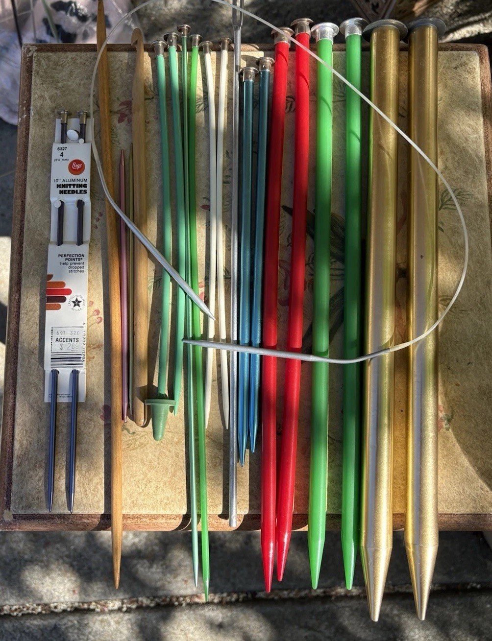 Vintage Knitting Needles Lot Boye USA Reynolds Jumbo Jets Susan Bates Sizes 1-15