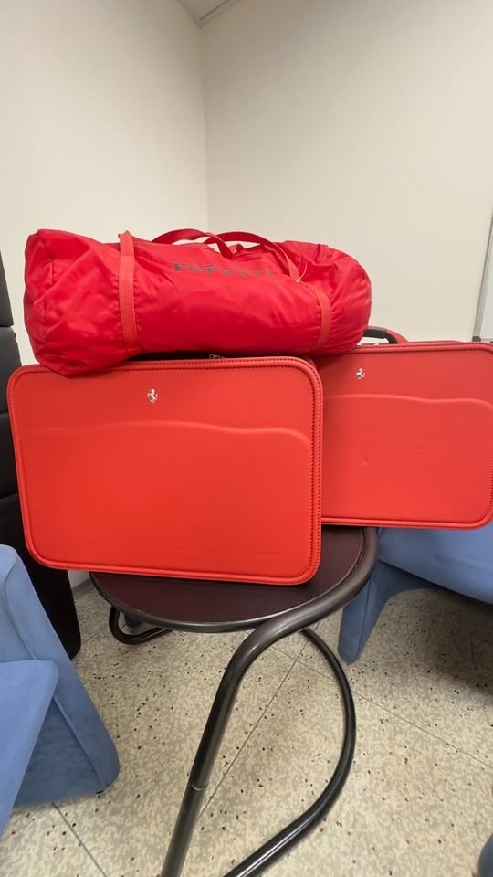 Original Ferrari F430 Schedoni Luggage Set — 2 Suitcases + Car Cover