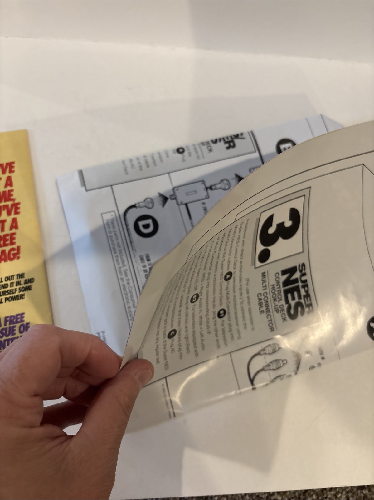 SNES Console Instruction Booklet And Other Documents
