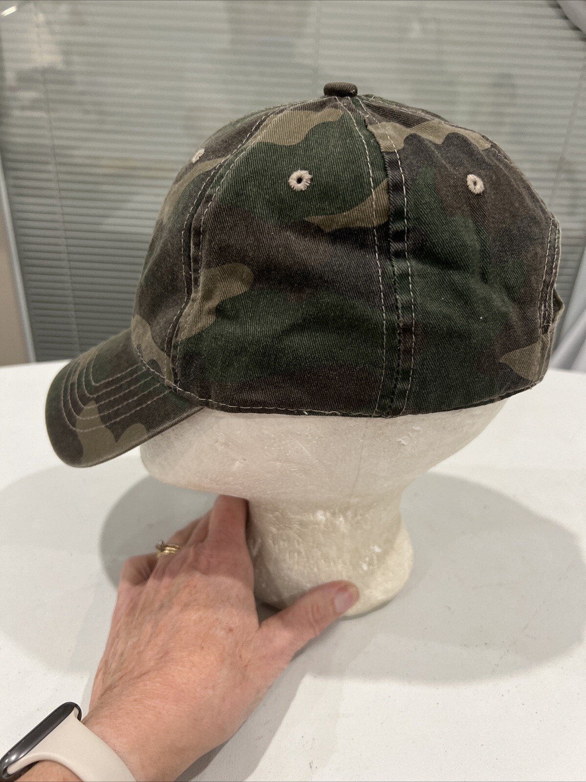 Camouflage Greens Cotton Hat Cap Hook Loop