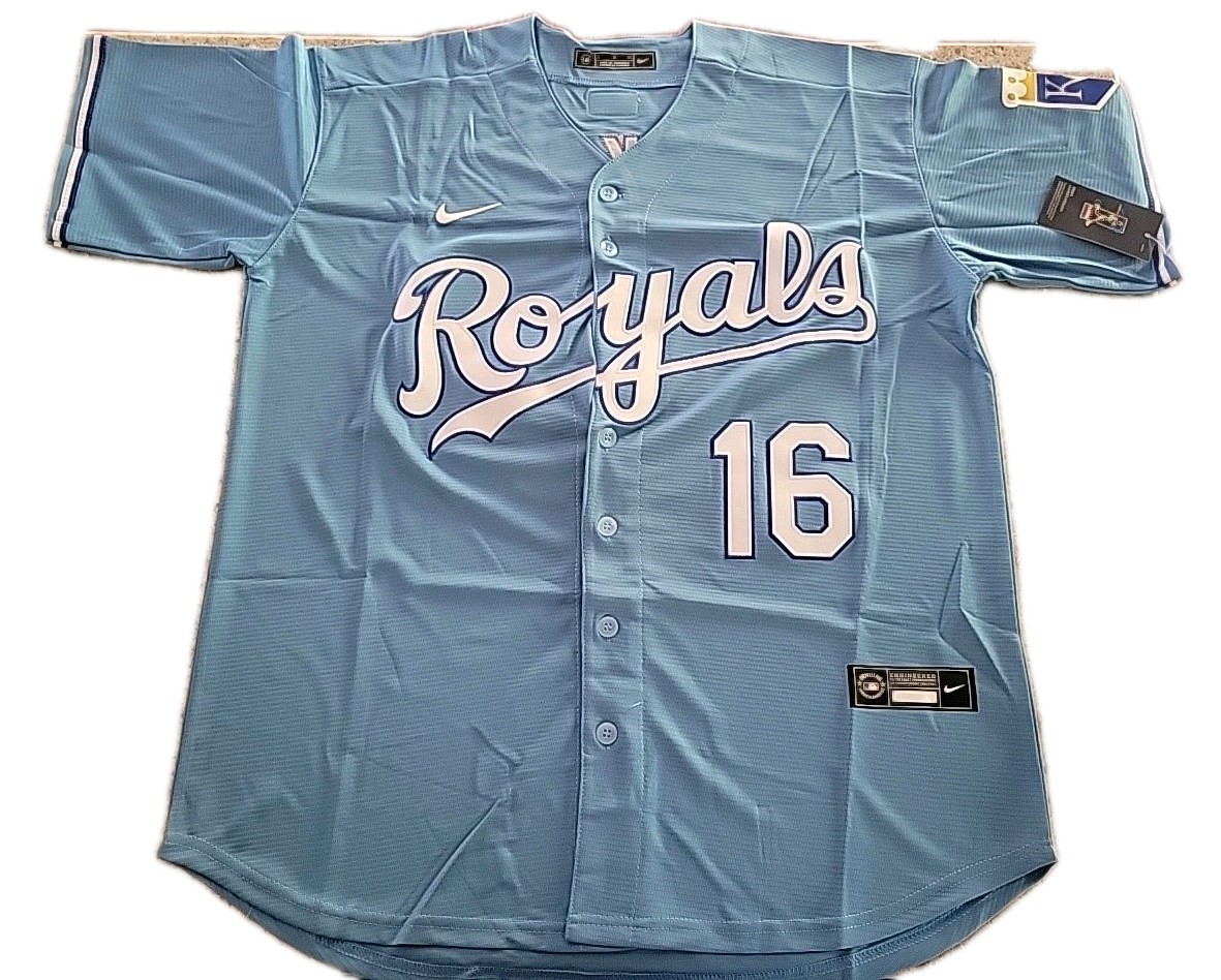 New! Bo Jackson Kansas City Royals Blue Baseball Jersey Adult Men's Large