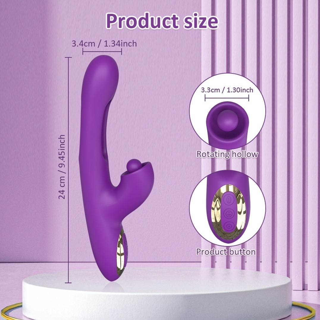 Silicone Full Body Flapping Tapping Massager Vibrating USB Rechargeable