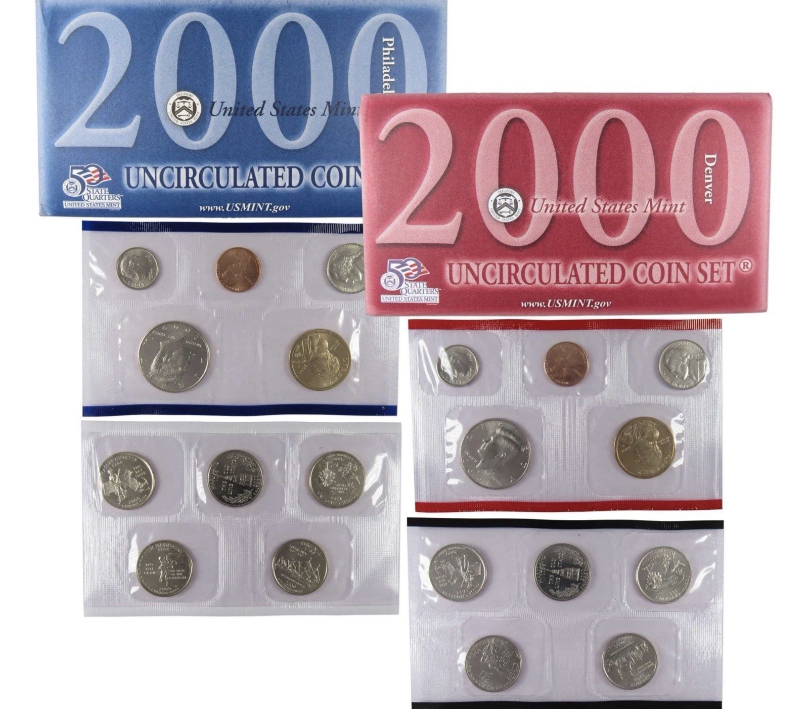 2000 Uncirculated Coin Set U.S Mint Original Government Packaging OGP