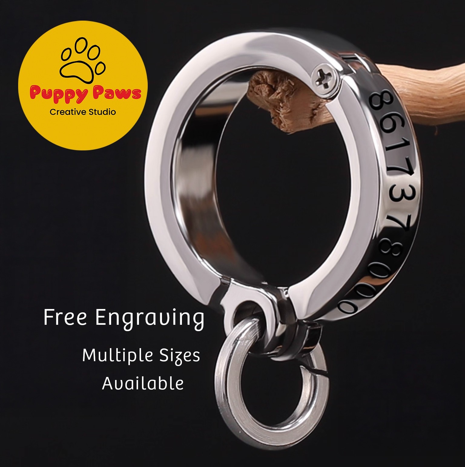 Custom Engraved Parrot Leg Band – Personalized Stainless Steel Bird Ring Chain