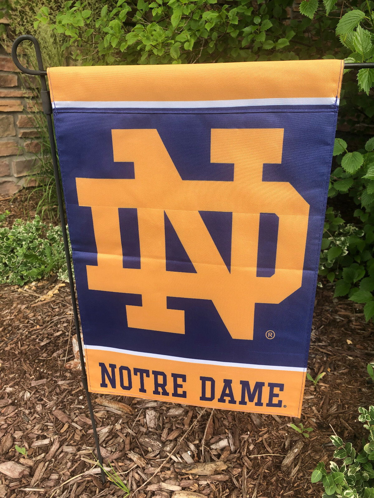 Notre Dame Double Sided Garden Flag (18" x 12.5")