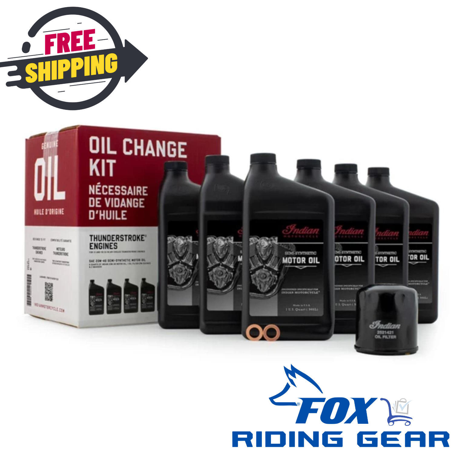 Polaris Thunderstroke Oil Change Kit, Fits 111 and 116 engines, Part 2889311, 6