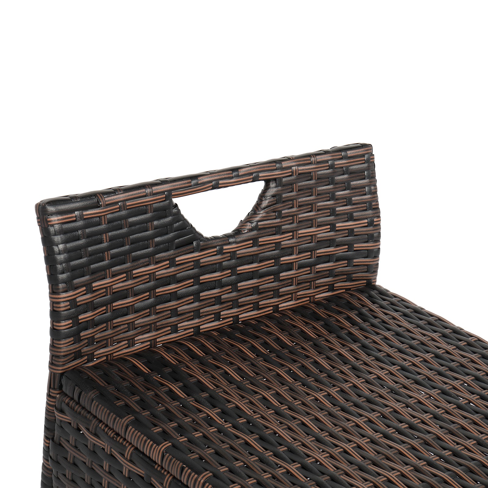 106*52*46cm Iron Frame Can Accommodate Brown Gradient Footstool Rattan Locker