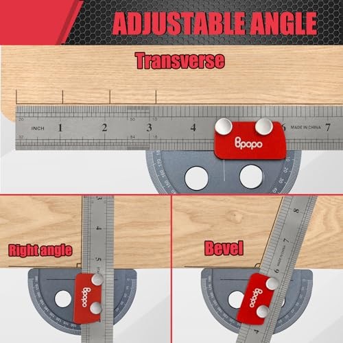 Upgrade Stainless Steel Angle Protractor– Precision 0° Angle Finder,ruler