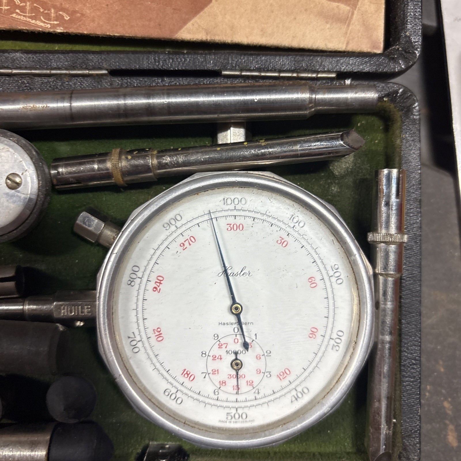 Rare hasler hand held Switzerland Tachometer speed indicator 1960's