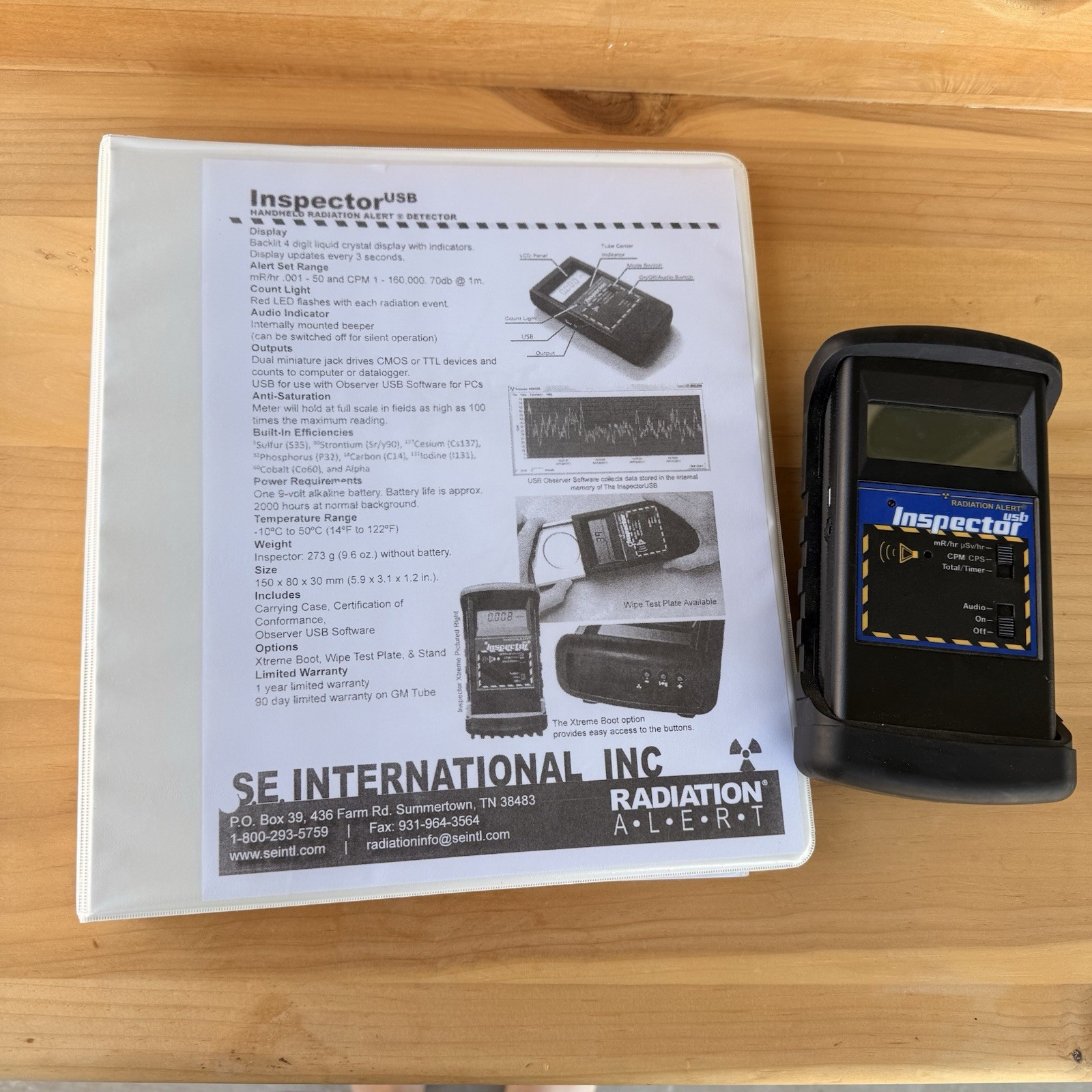SE International Radiation Alert Inspector Portable Detector