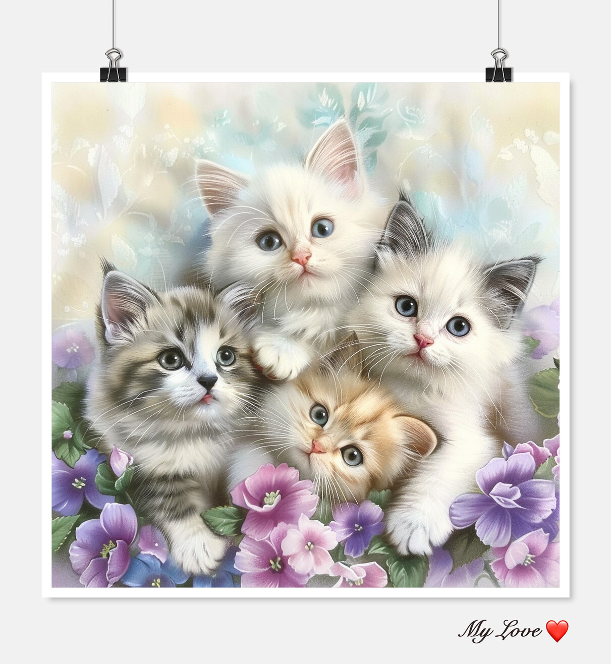Cute Ragdoll Kittens - Chart Counted Cross Stitch Patterns Needlework DMC Color