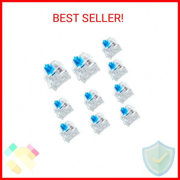BlingKingdom 10 PCS Blue Switch Replacement 3 PIN Mechanical Keyboard Switches,