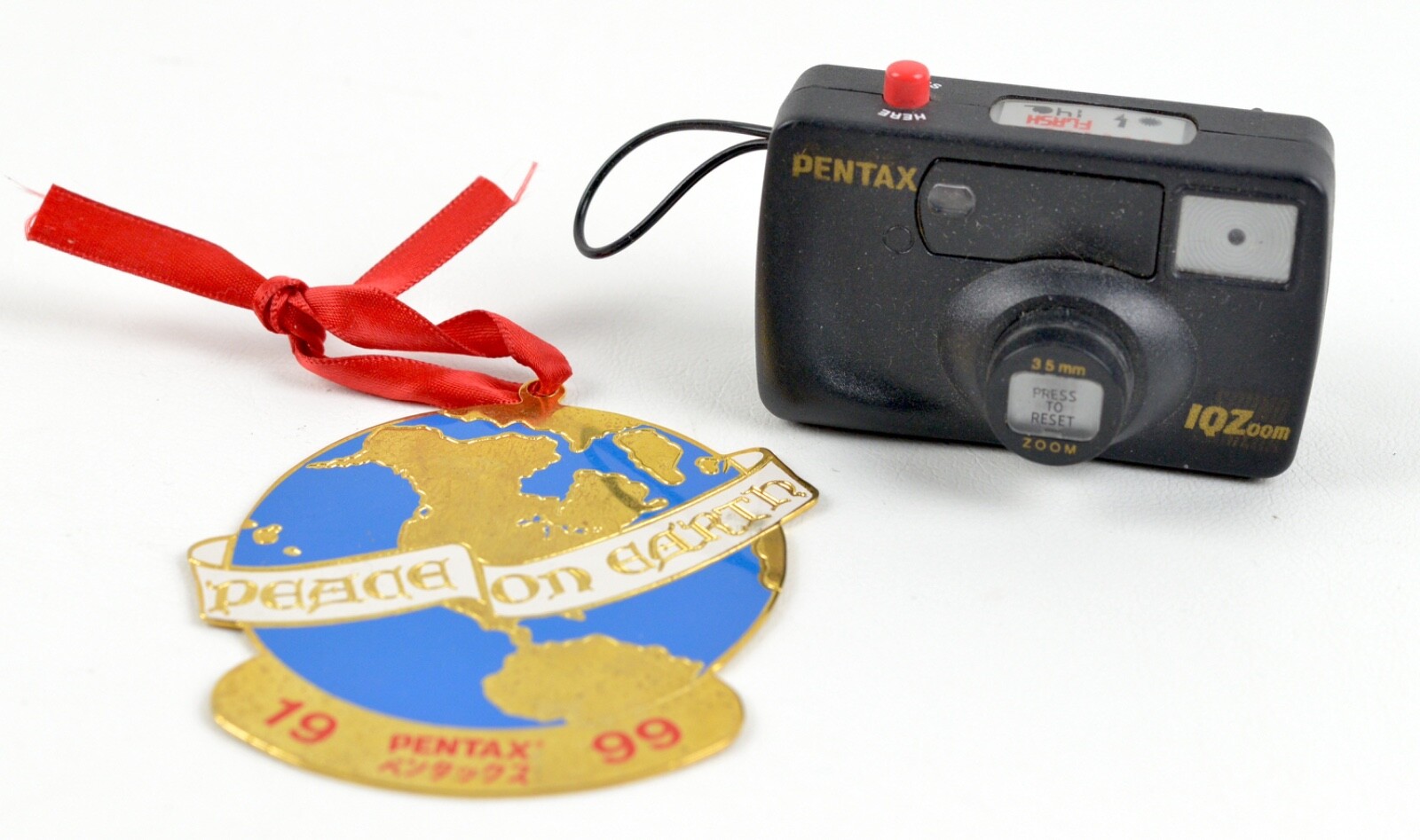 Vintage Miniature Pentax Camera & Ornament.