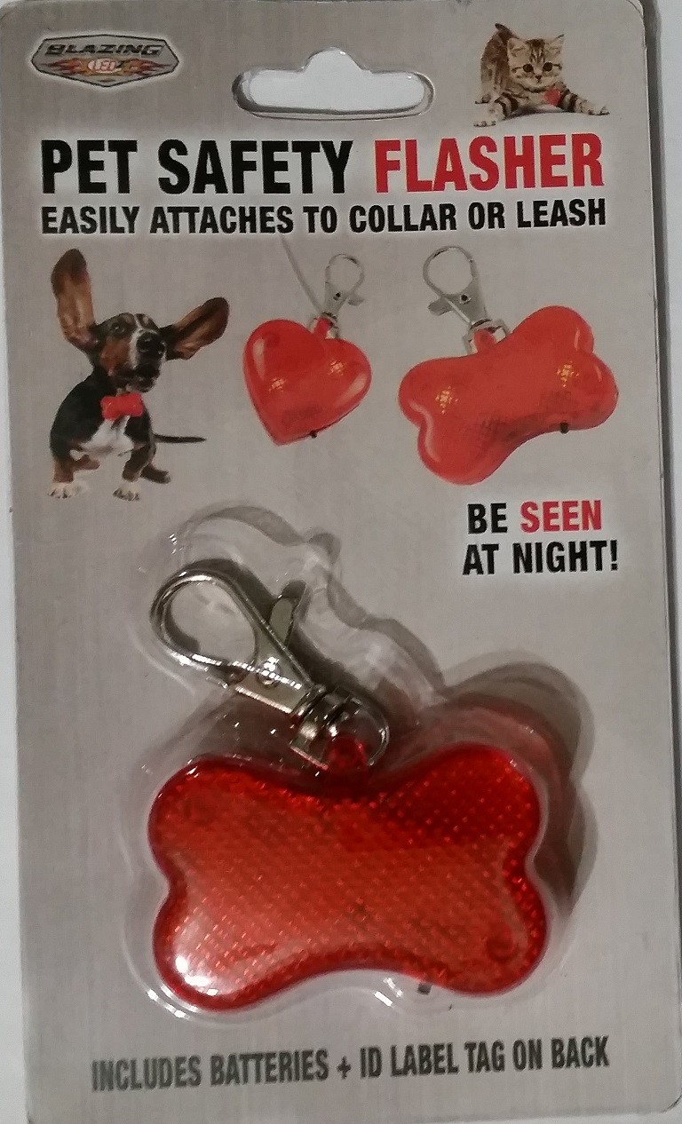 Bone Shape Pet Safety Flasher for Dogs Collar-Be Seen at Night!