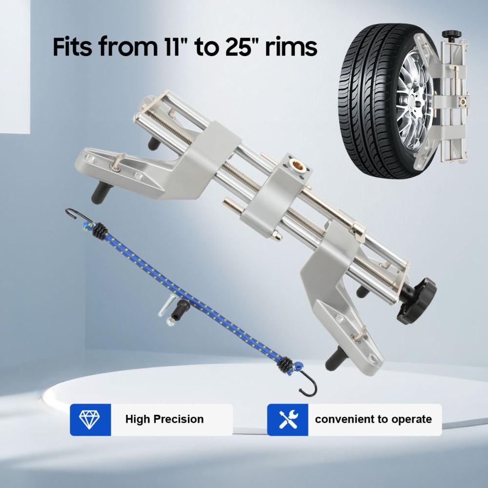 11''-25'' Wheel Alignment Rack Rim Clamp Mount Rim High Precision
