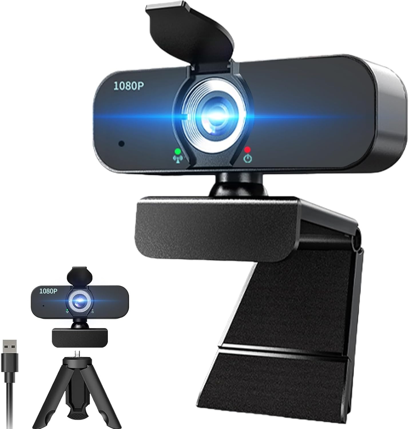 Camara Web Para PC Laptop Computadora 1080P Full HD USB Con Microfono Streaming
