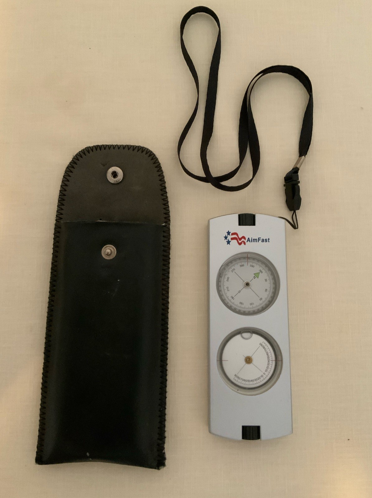 AF-1 AIMFAST DQL-10 COMPASS AND CLINOMETER WITH CASE & INSTRUCTIONS