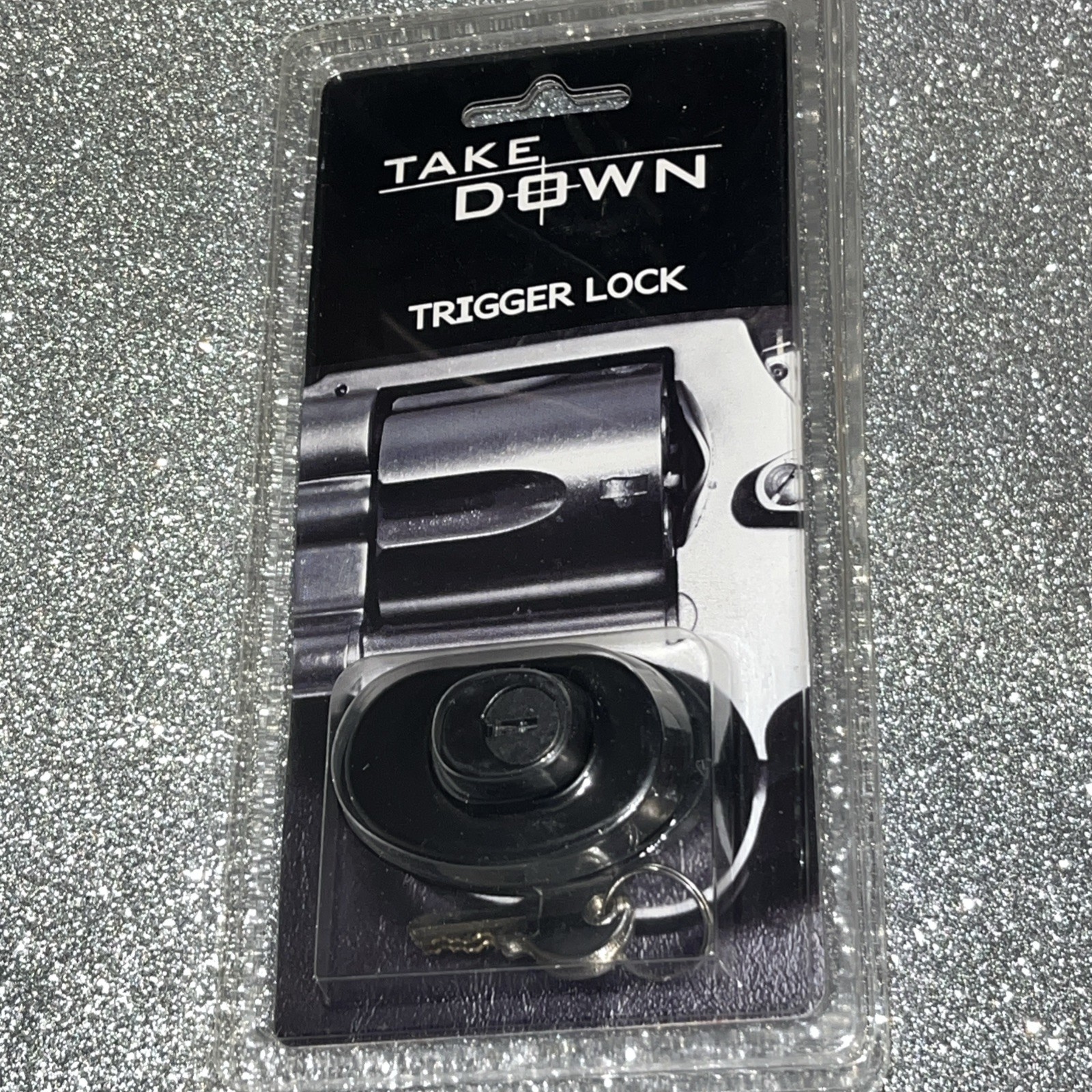 Trigger Gun Lock w/ Key – Adjustable, Protective Pads – Fits on Pistols & Rifles