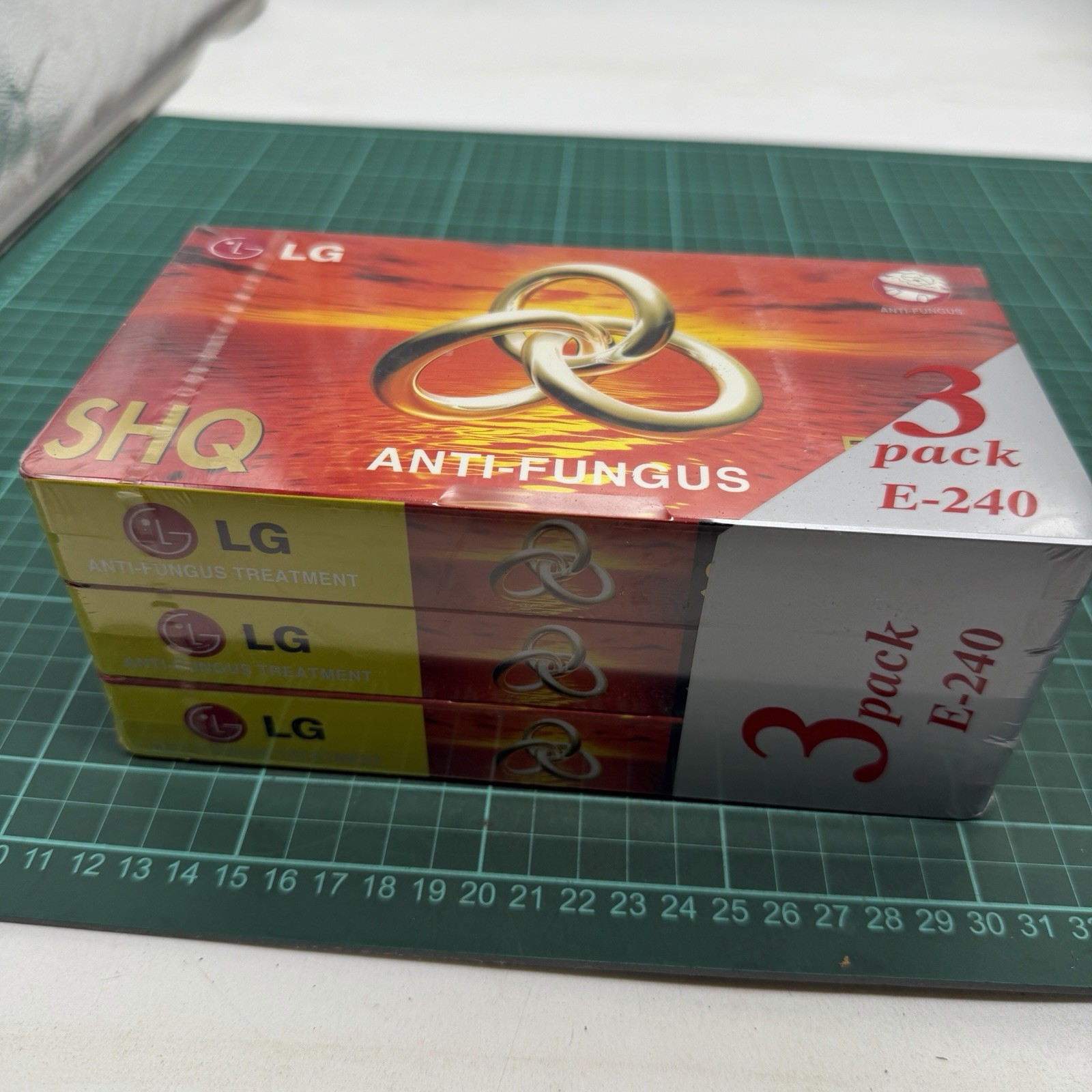 LG SHQ E 240 Blank VHS Tape 3 4 Hr Cassette Pack Anti Fungus Brand New & Sealed