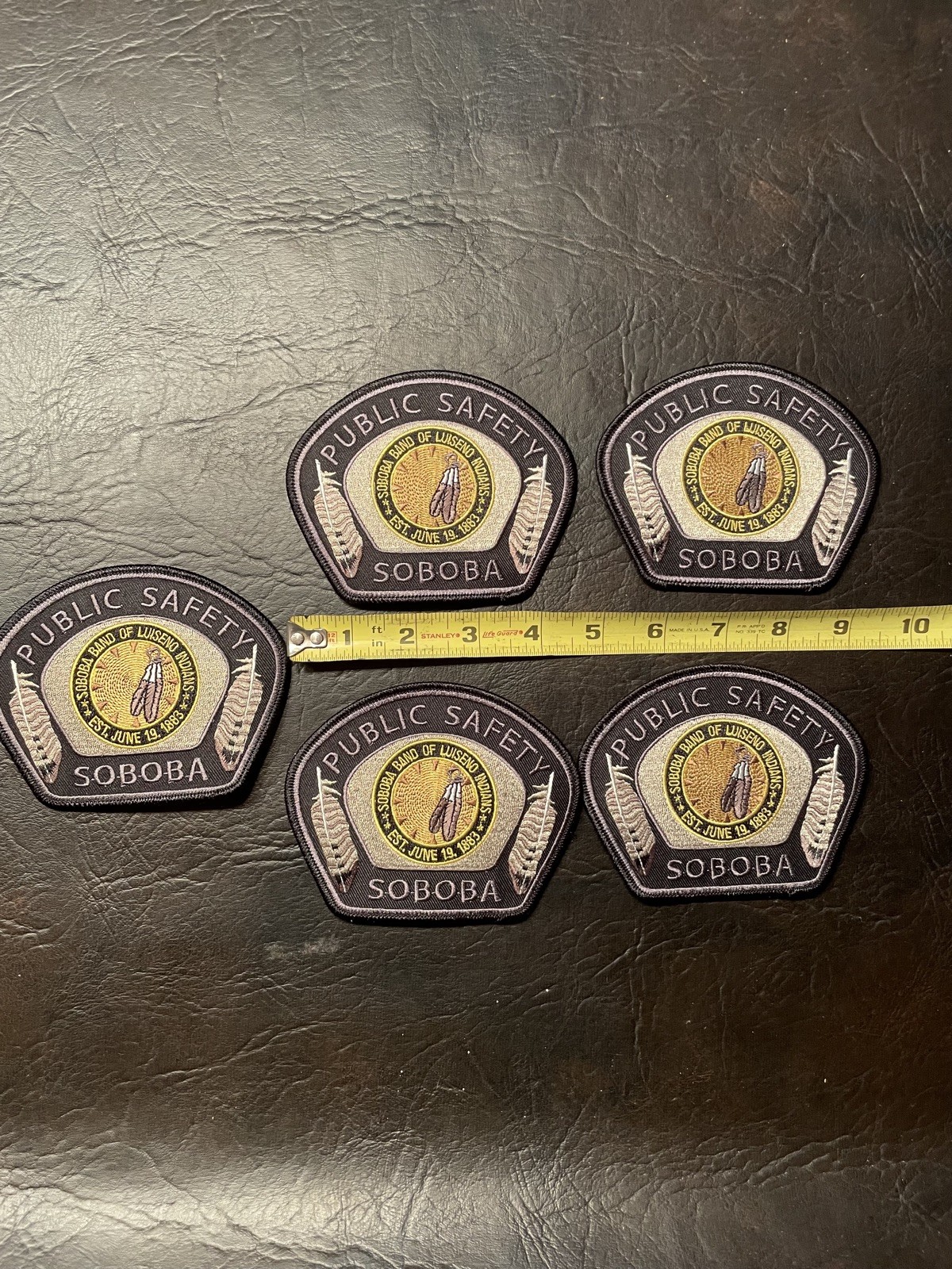 Lot of 5 SOBOBA INDIAN TRIBE San Jacinto CALIFORNIA HOTEL TRIBAL POLICE PATCHES