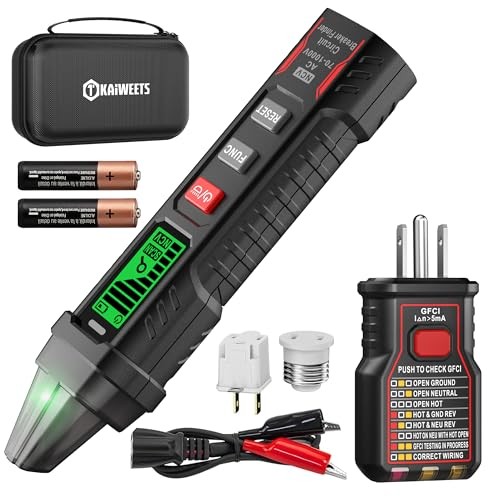 Circuit Breaker Finder with LCD Display, GFCI Outlet Tester, AC 90-130V