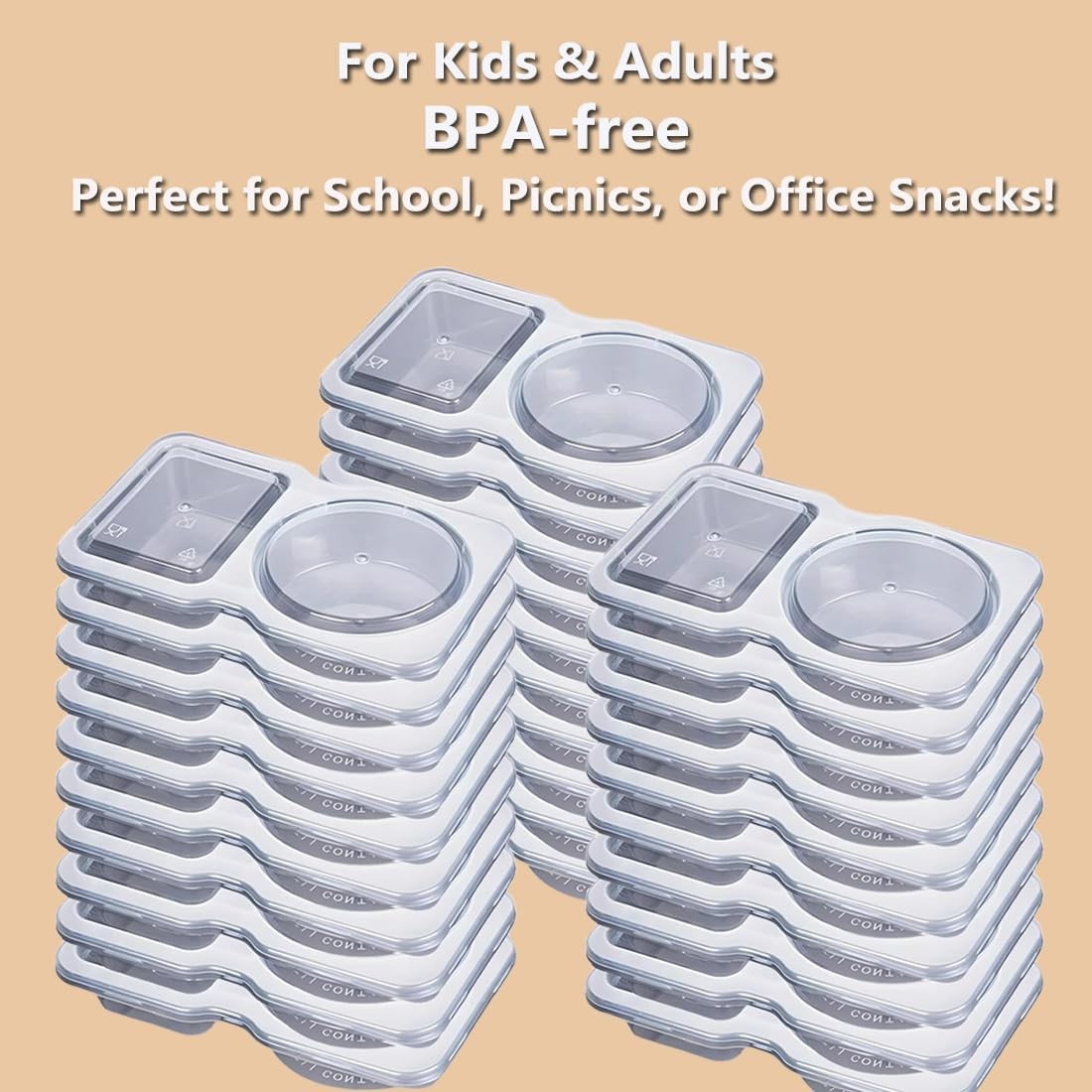 12 Sets Reble Sna Containers Double partment Snale Box Container