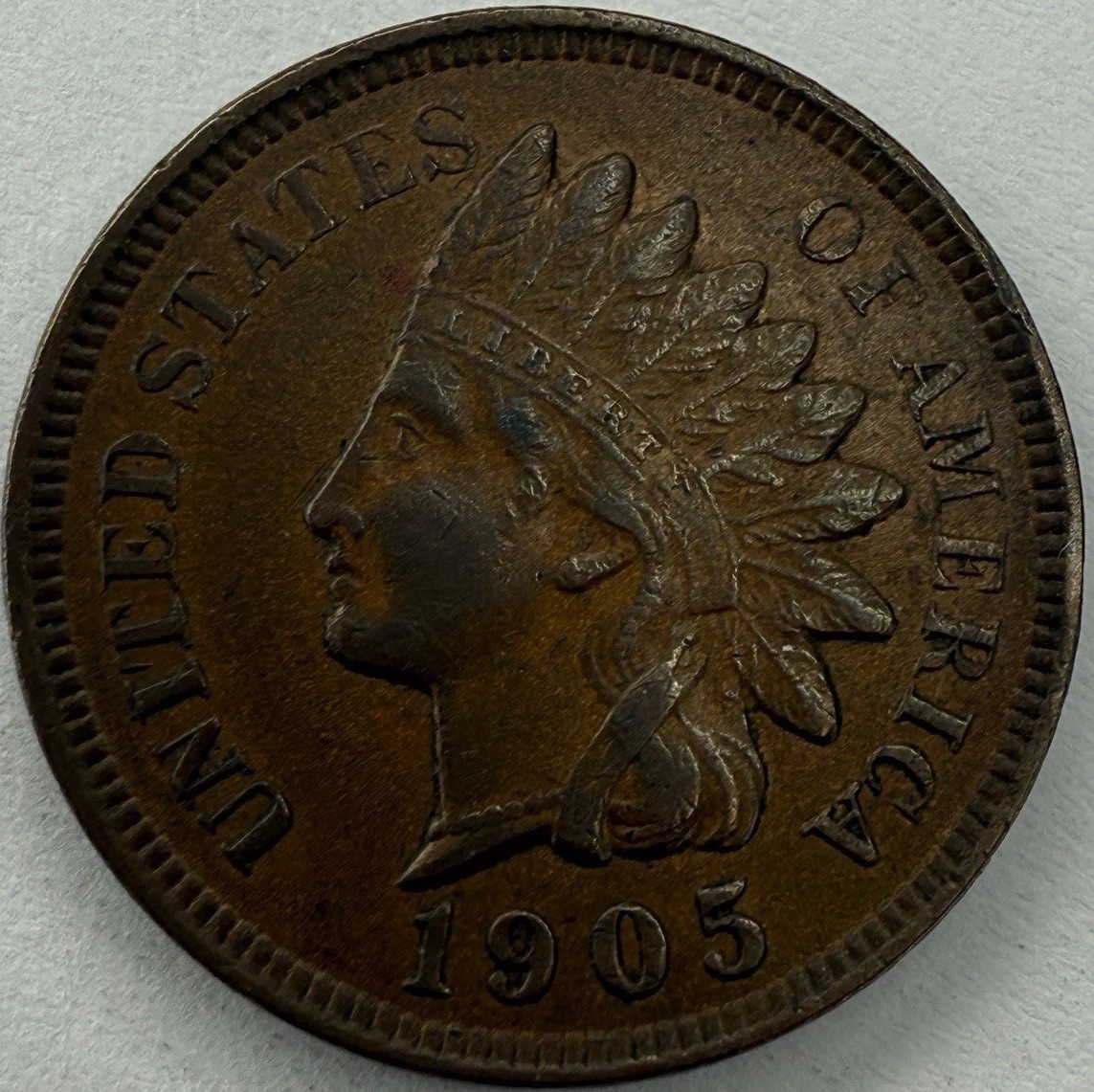 1905 Indian Head Cent Exact Coin Imaged #IND1295