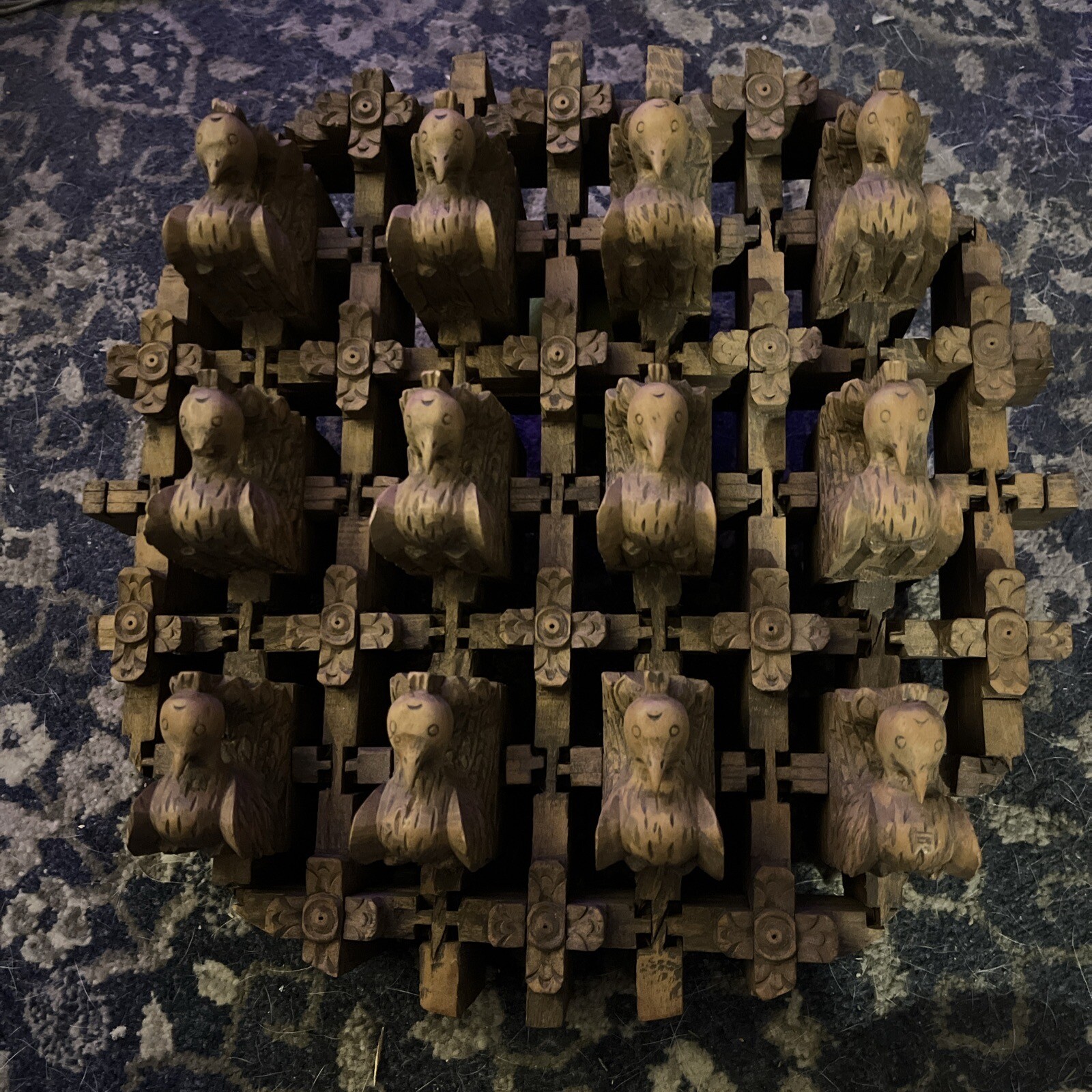 Blason Mural Croix Occitane Napal Hand carved