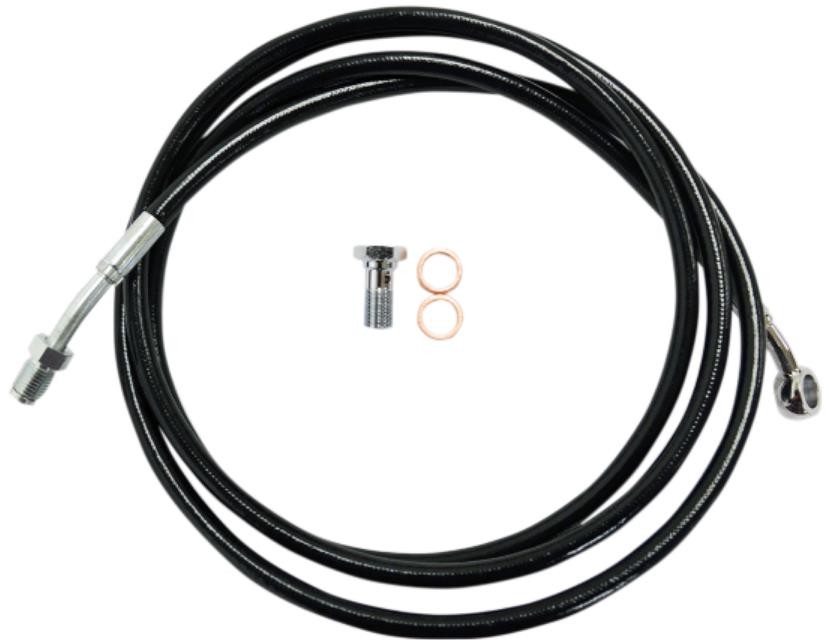 LA Choppers LA-8010C16M Braided Clutch Cable - 15-17in. Ape Hangers - Midnight