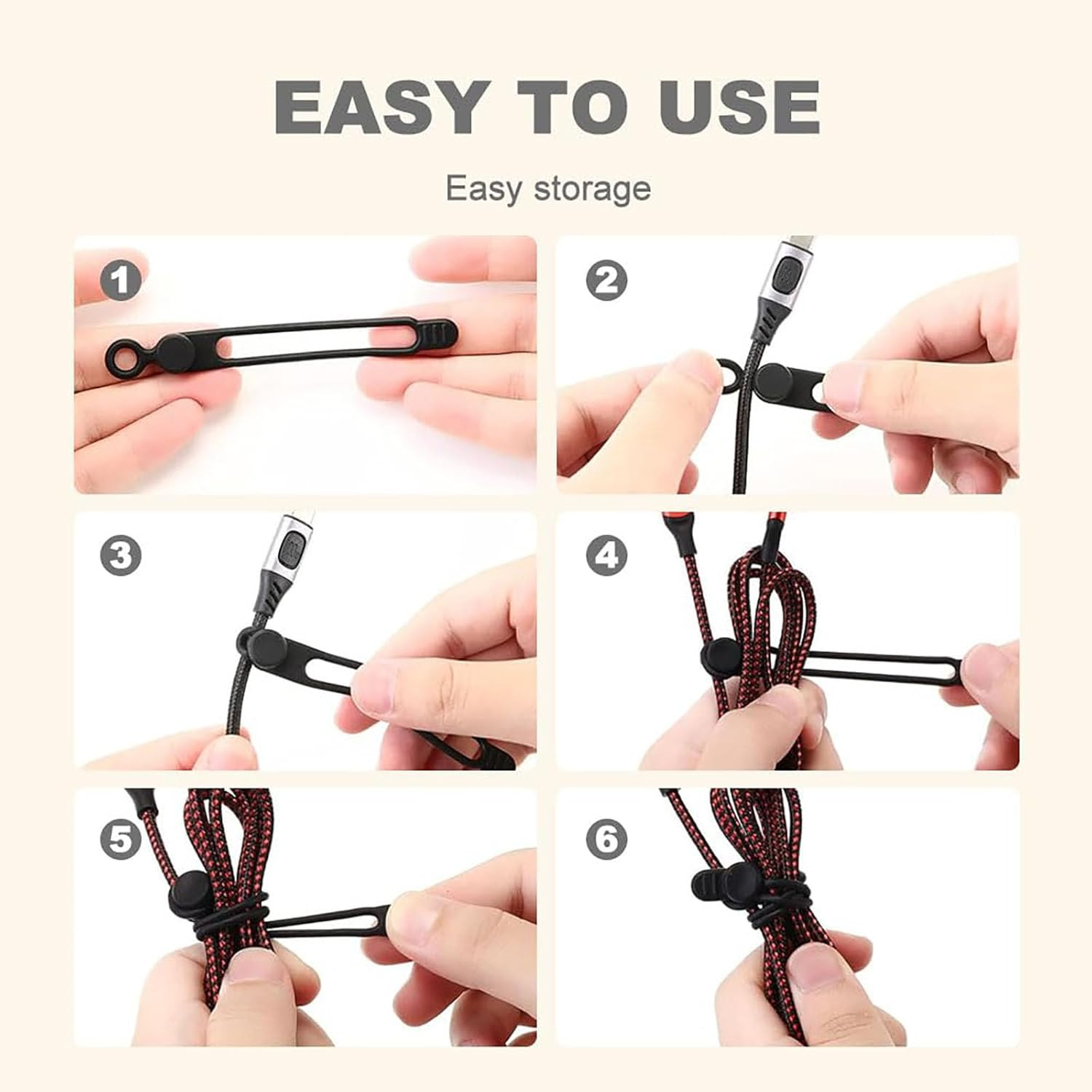 Data Cable Organizer, 2026 Upgrade Silicone Headphone Organizer, Silicone Cable