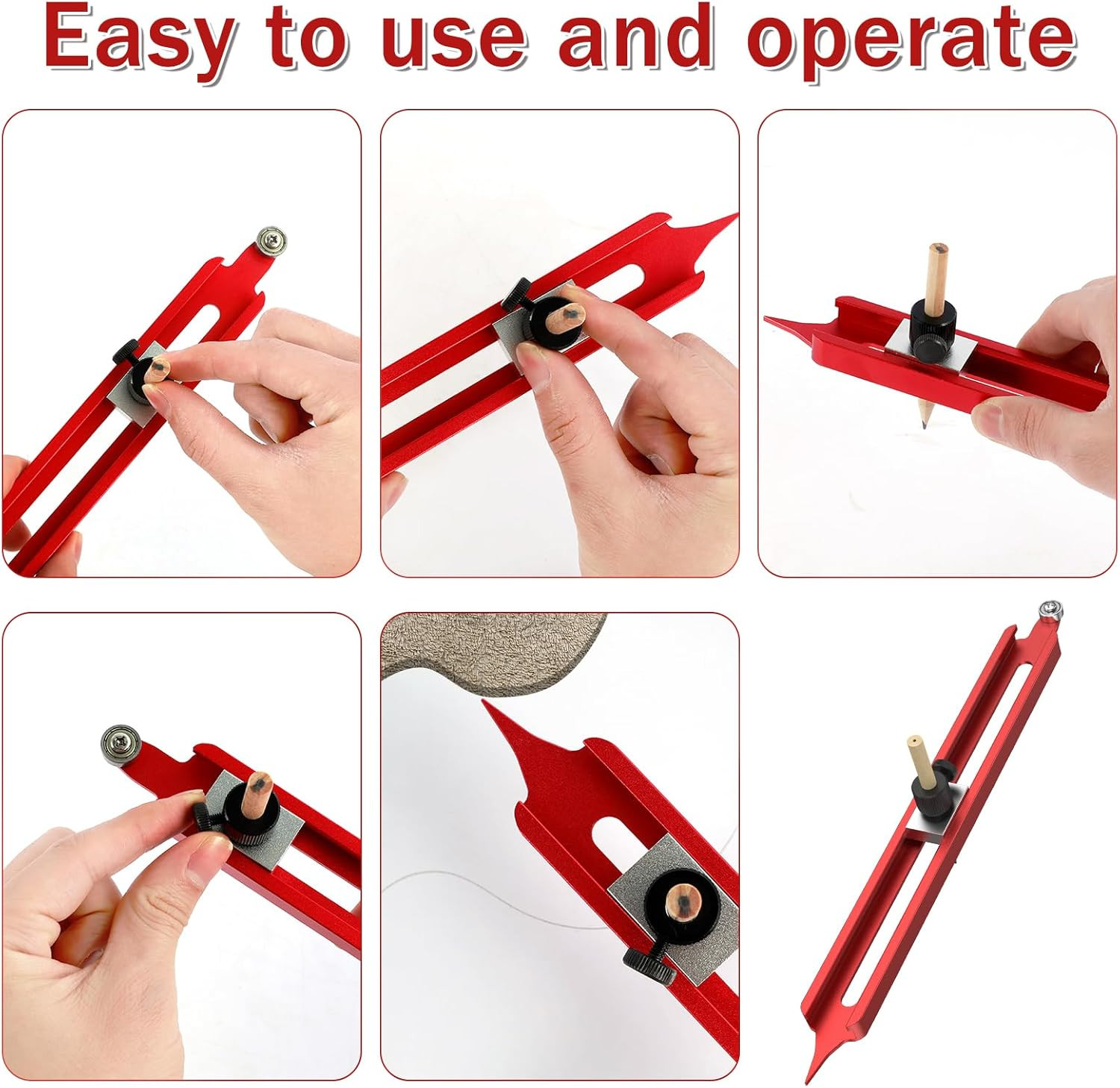 Contour Gauge Scribe Tool, Precise Profile Scribing Ruler with Adjustable Pen...
