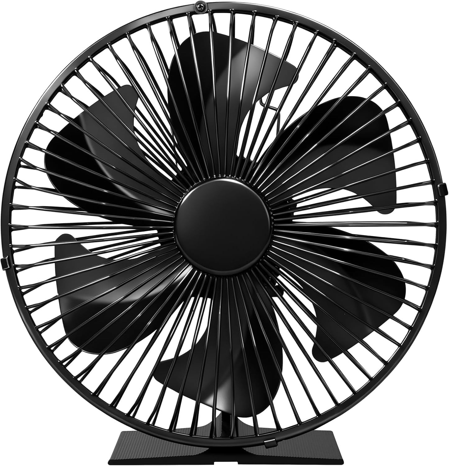 Heat Powered Wood Stove Fan with Safety Guard | Non Electric Heat Activated Fan