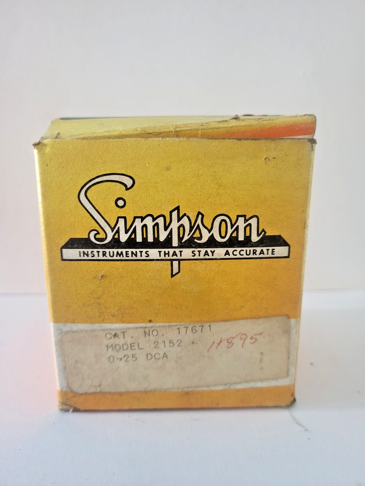 Simpson 2152 Century Style Panel Meter 0-25 AC Amps New In Box