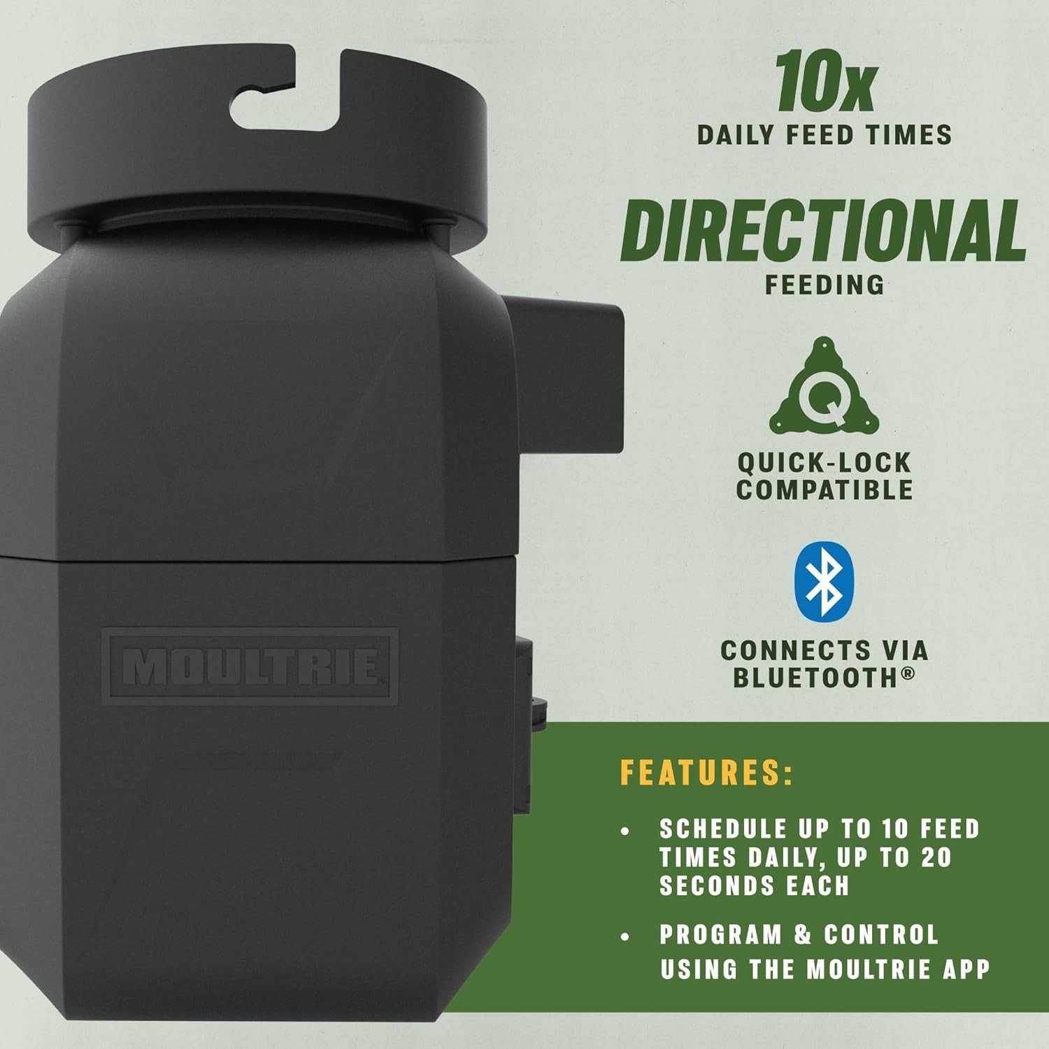 Moultrie Pro Hunter III Directional Deer Feeder Kit - Quicklock Adapter Fits