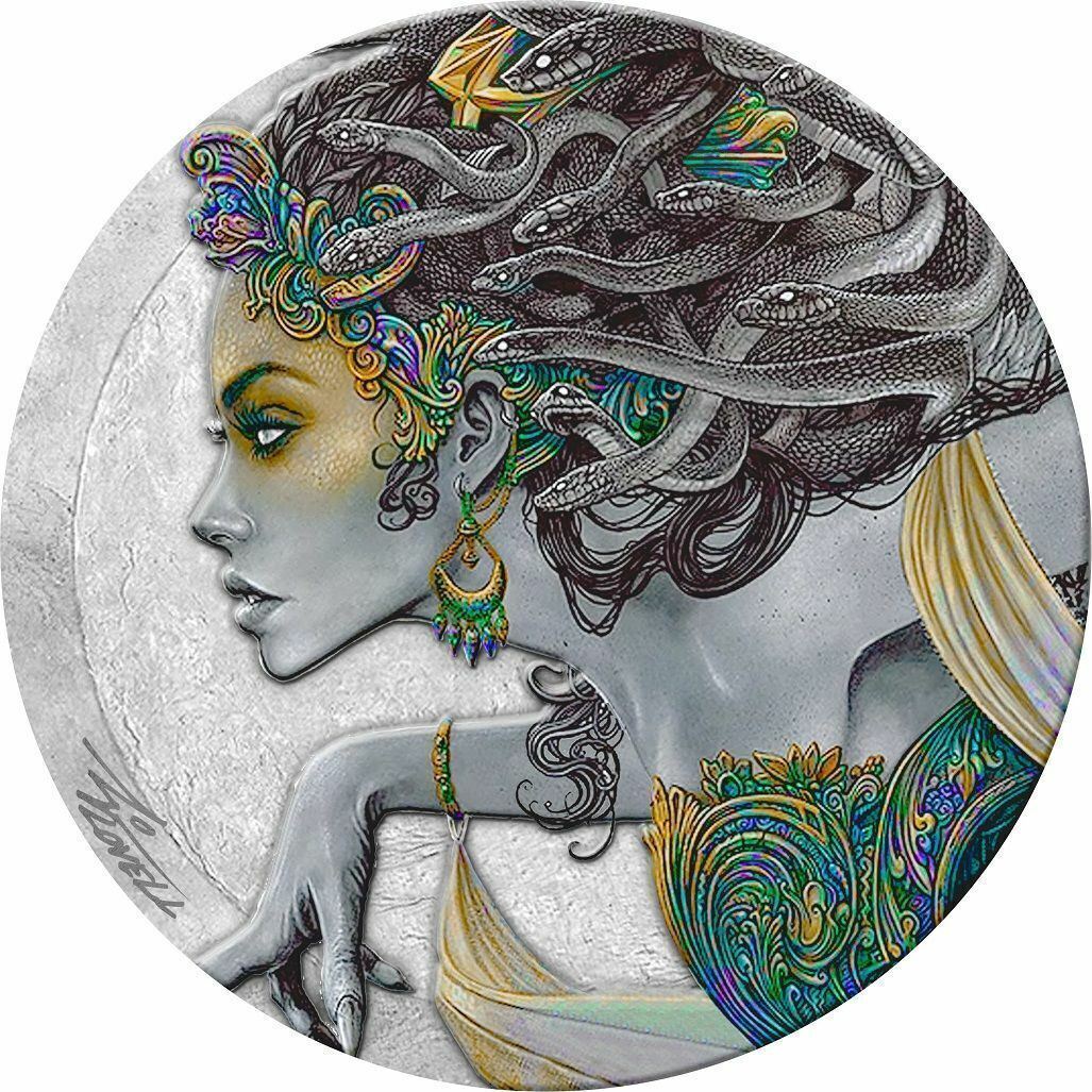 Niue 2022  Medusa Antique Finish  $2 silver coin 50 gram Mintage of 250