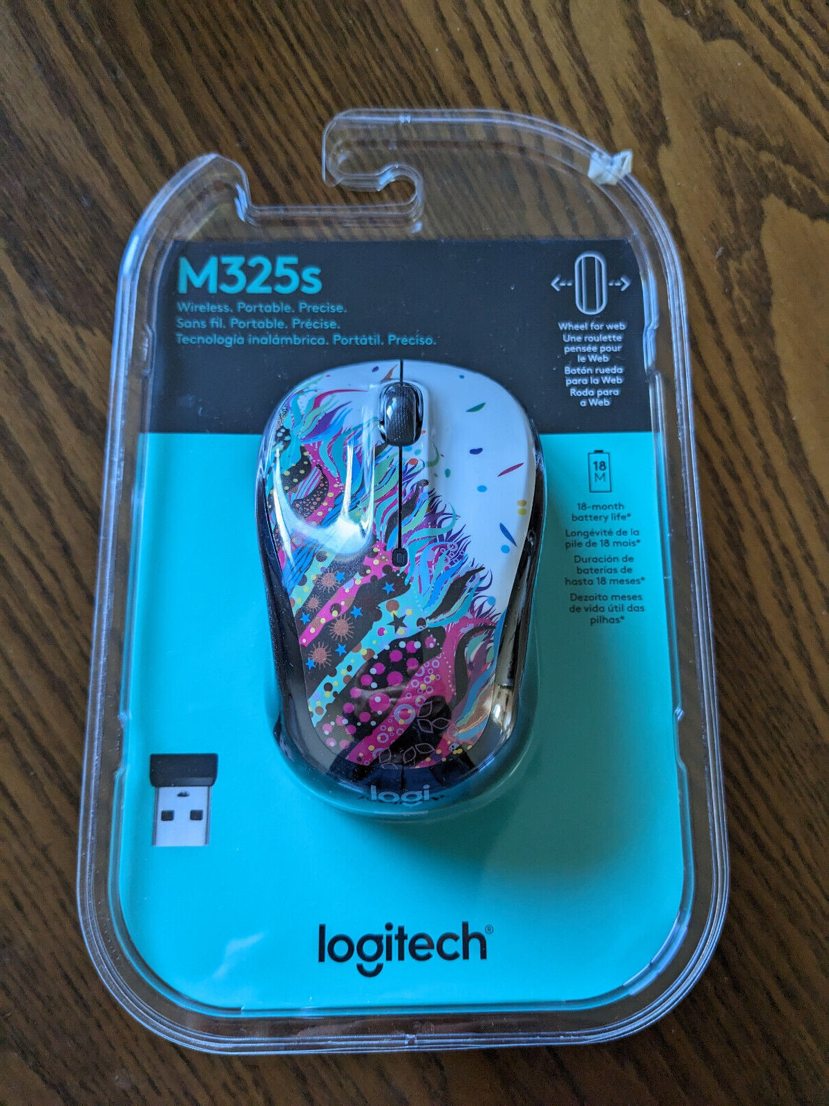 Brand new sealed, Logitech M325S Wireless Mouse, celebration black,  910-006828