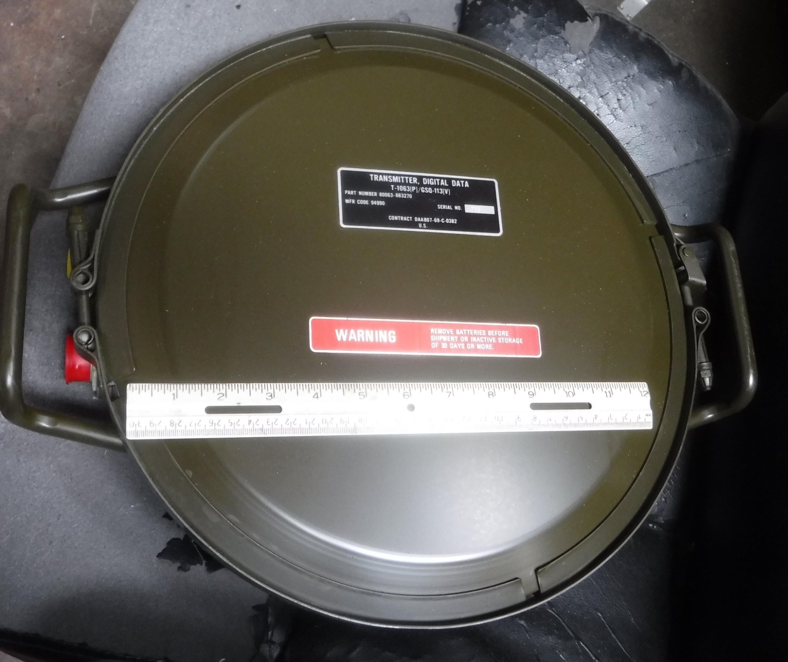 GSQ-113  SENSOR  ( BURIED )          LAND MINE MOVIE PROP   HEAVY  FREE SHIPPING