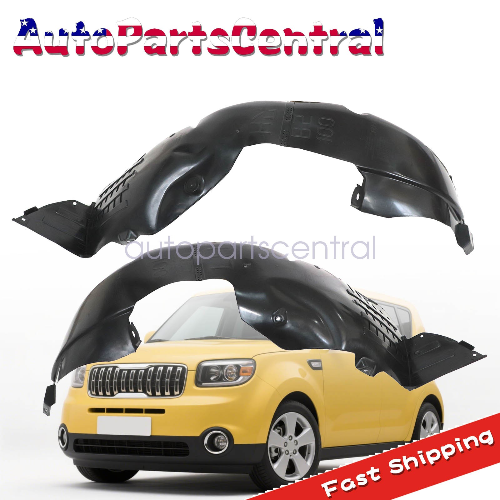 Front Left Right Fender Liners For Kia Soul 2017-2019 86811B2500 86812B2500