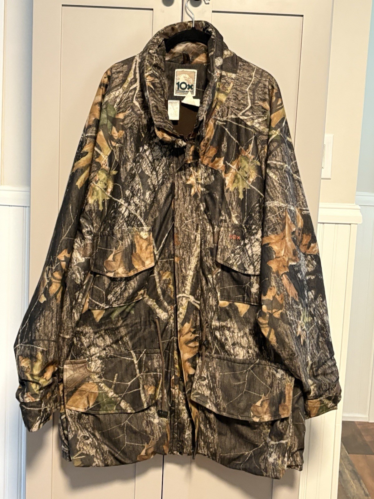 Vintage 10X Realtree Rainwear Camo Full Zip Hunting Parka Coat Jacket 2XL --READ