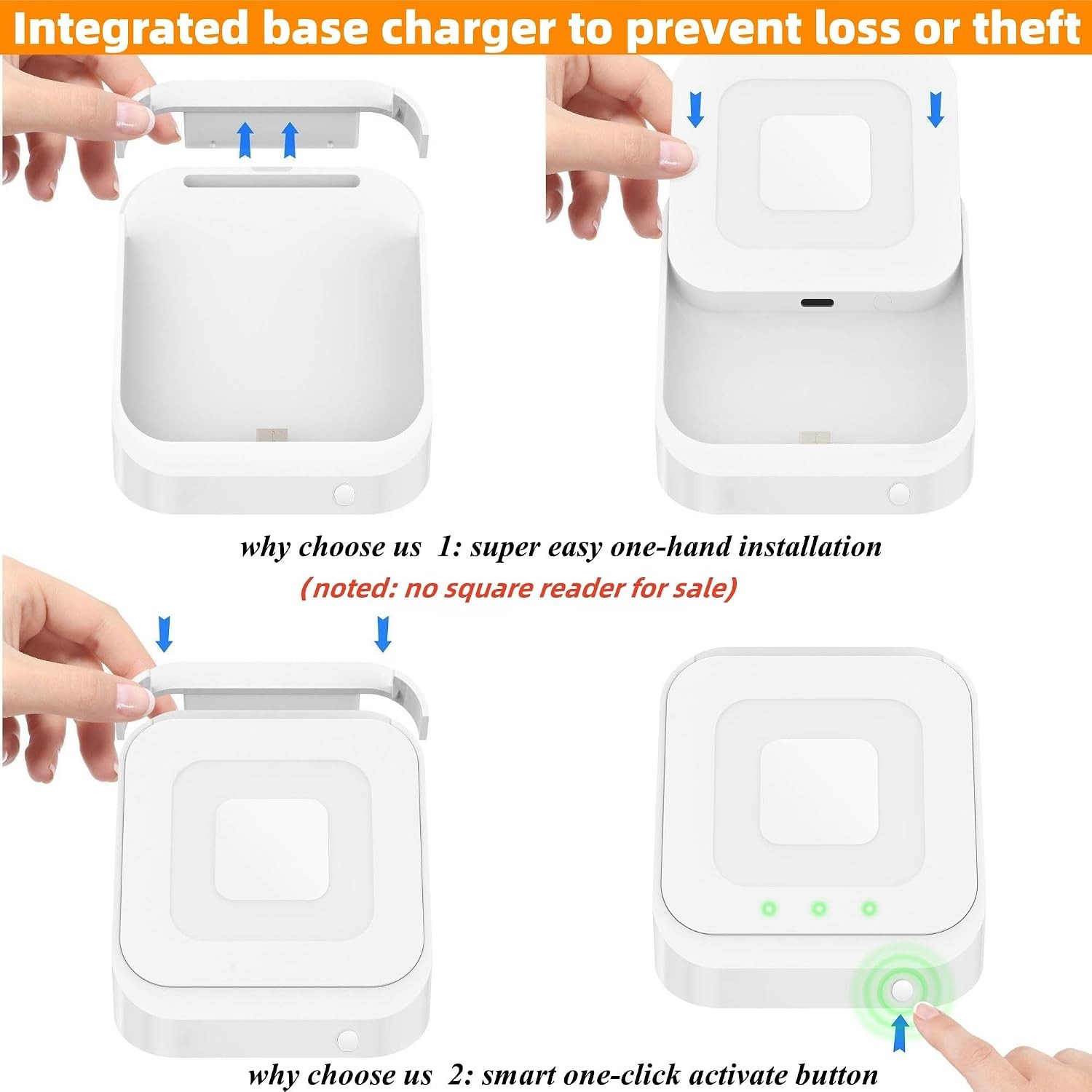 Square Dock for Square Reader 2nd Generation, Holder Stand for Square Card Reade