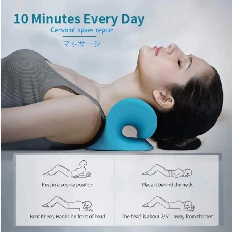 Neck Shoulder Stretcher Relaxer Cervical Chiropractic Traction Device Massage