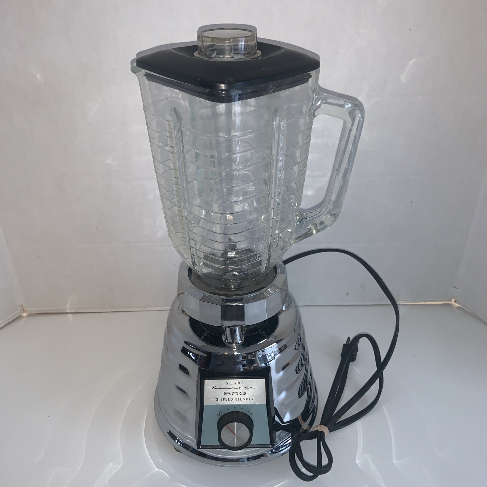 Vintage Chrome Sears Kenmore 500 3-Speed Blender Tested
