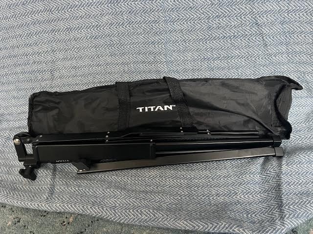 TITAN TMS25-BLK Matte Black Music Stand w/ Carrying Case School Concert Band