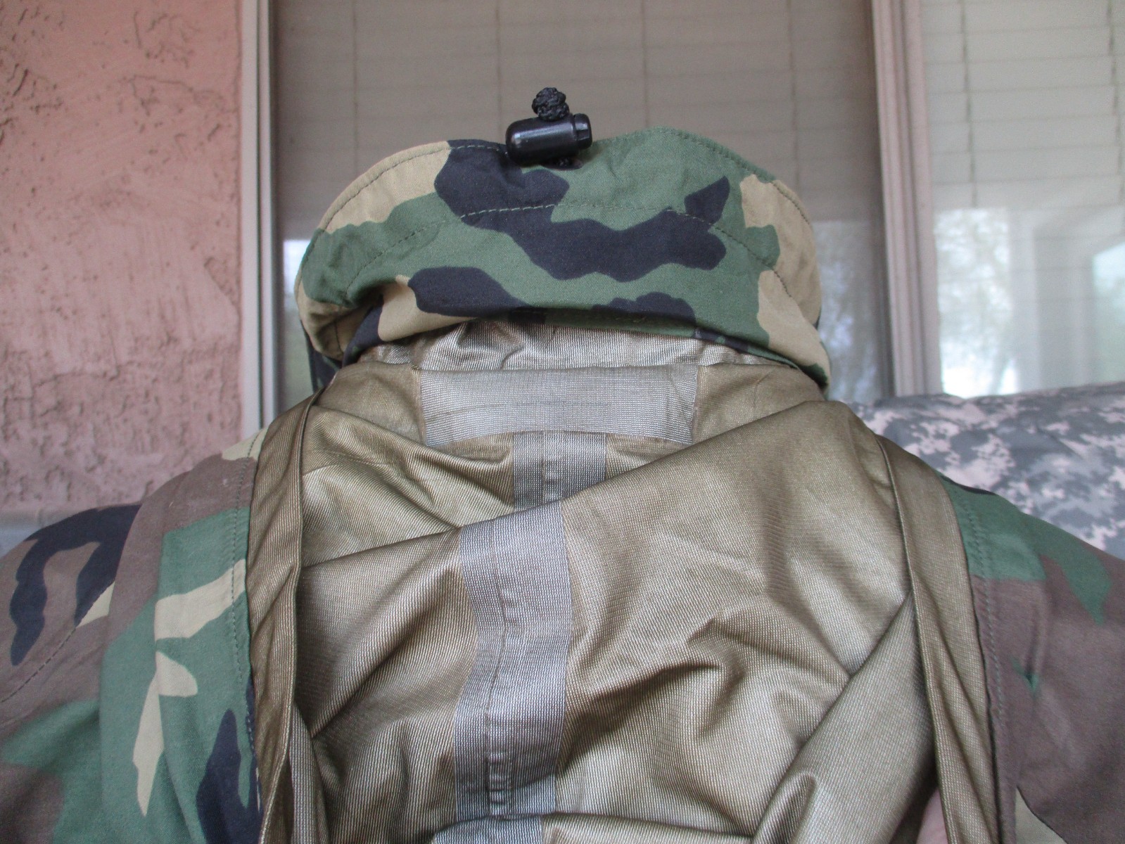 USMC 2nd Pattern Woodland BDU Gore Tex Rain Jacket, ECWCS Parka, MEDIUM LONG