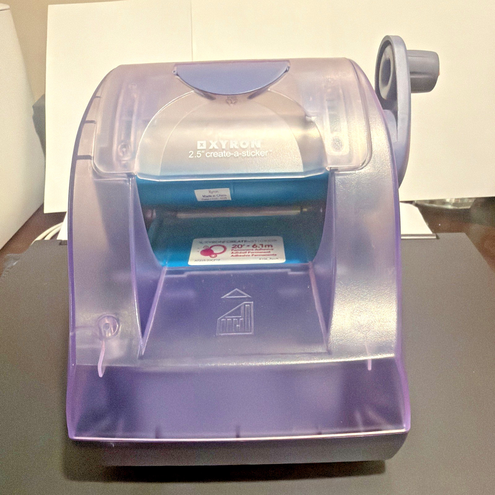 Xyron Model 250 Create A Sticker Maker Machine Manual Purple USA Scrapbooking