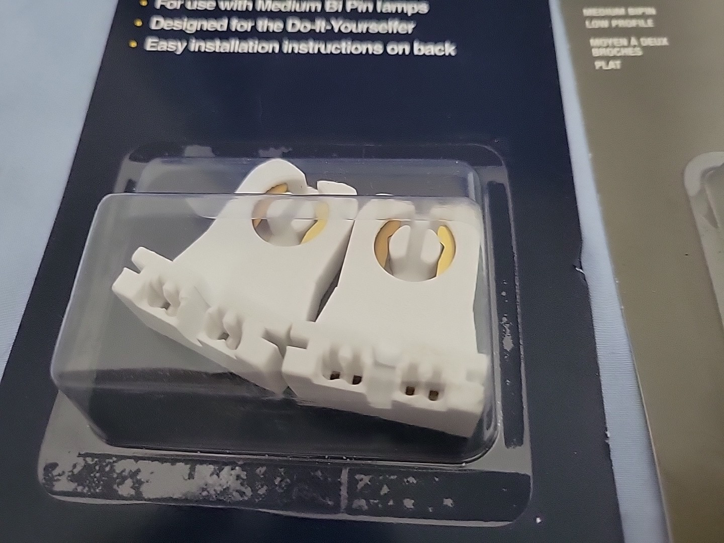 Medium Bi-Pin Fluorescent Lamp Holders - Model 4000-SIC & Another Package