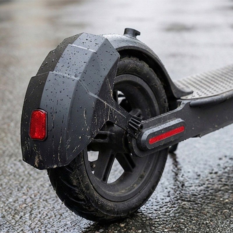 Rear Guard Safe Attachments Easy Setups Scooter Mud Guard With Reflective Strips