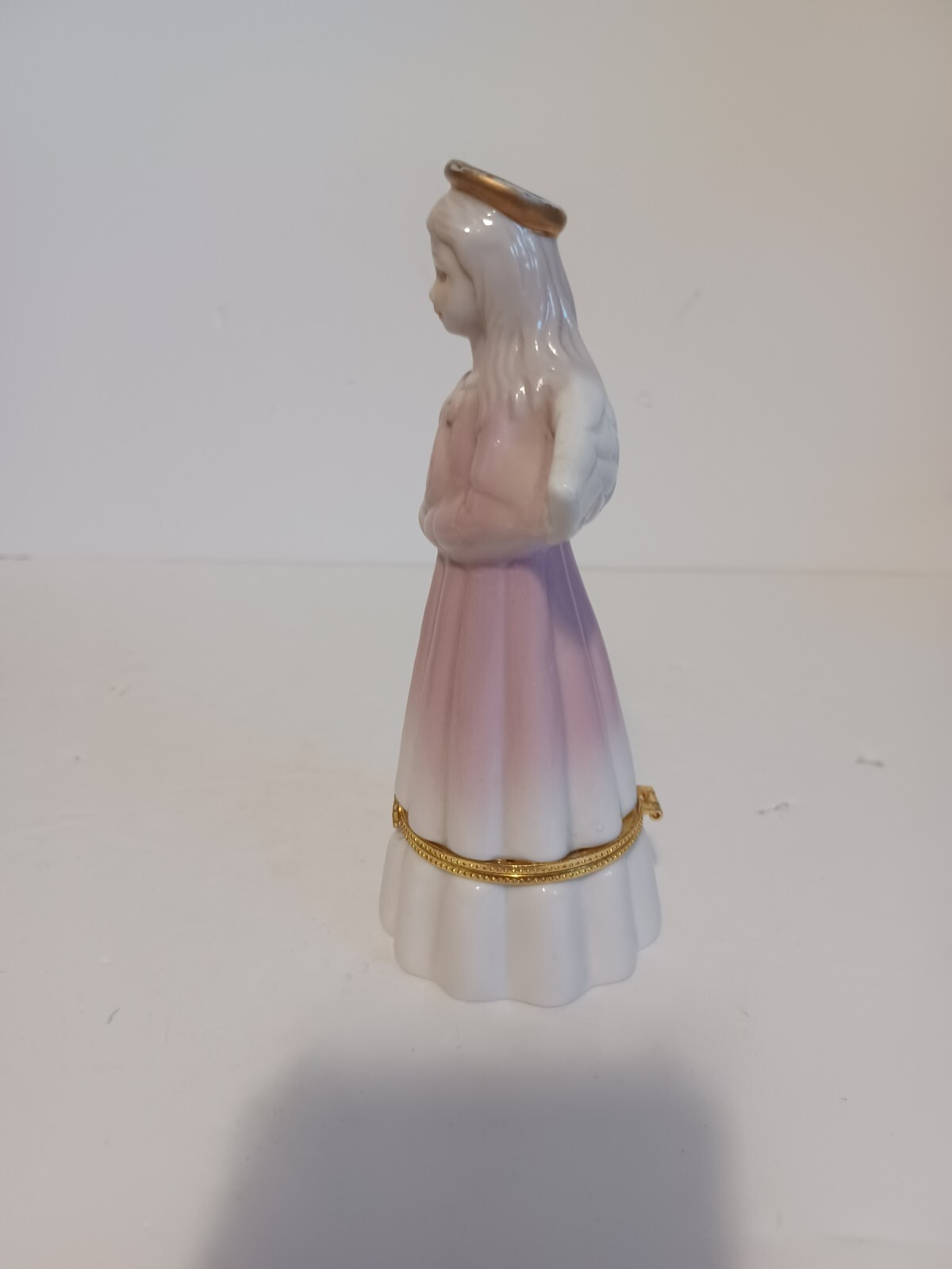 Angel w/Harp Trinket Ring Hinged Box