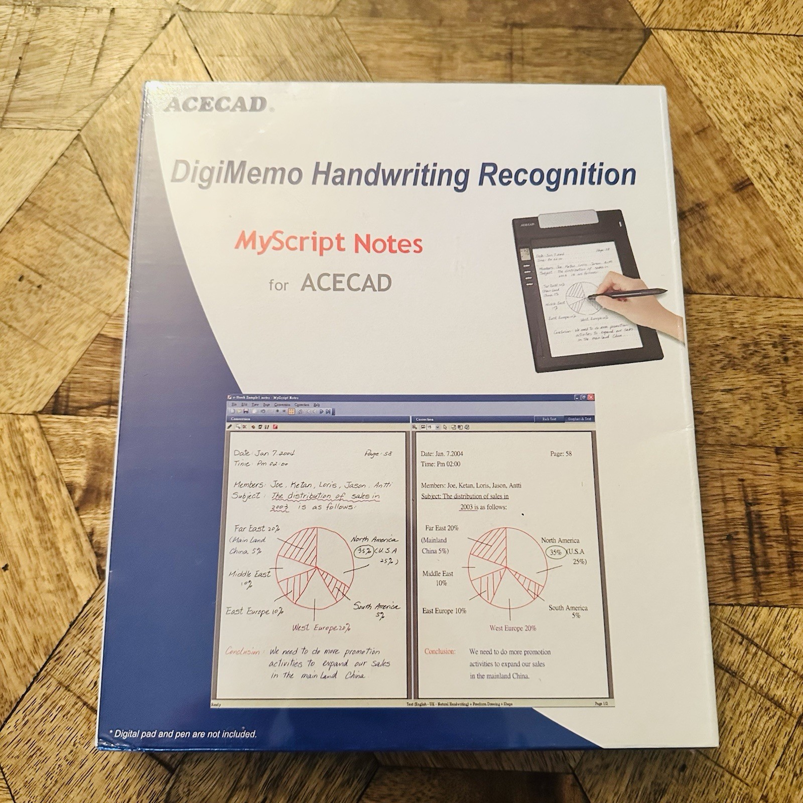 NEW ACECAD DigiMemo Handwriting Recognition MyScript Notes for ACECAD New!!