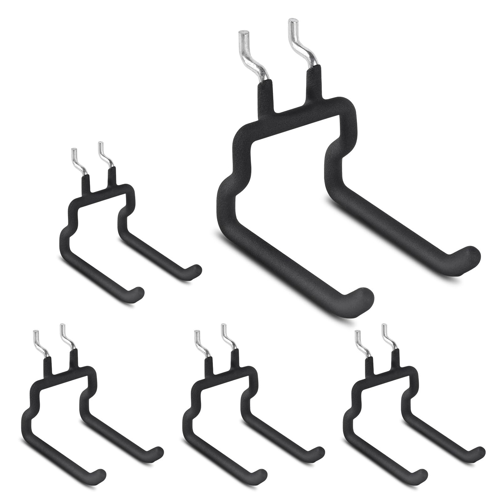 Utility Heavy Duty Pegboard Hooks, 5Pack Peg Board Accessories Tool Hangers